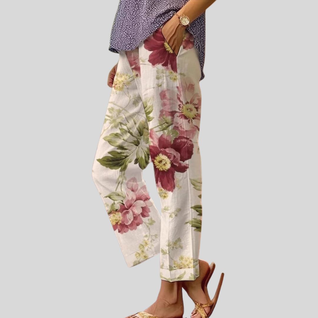 Maya | Elastic-Waist Wide-Leg Pants