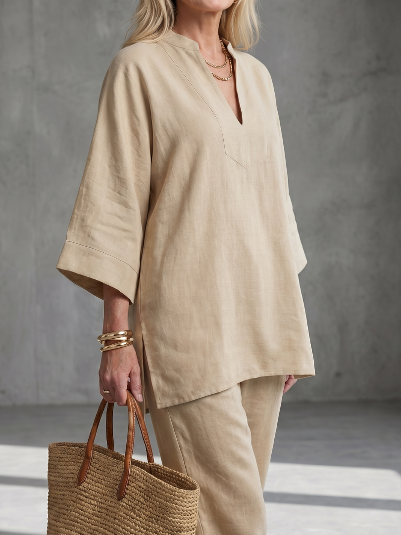 Cecily | V-Neck Tunic Set