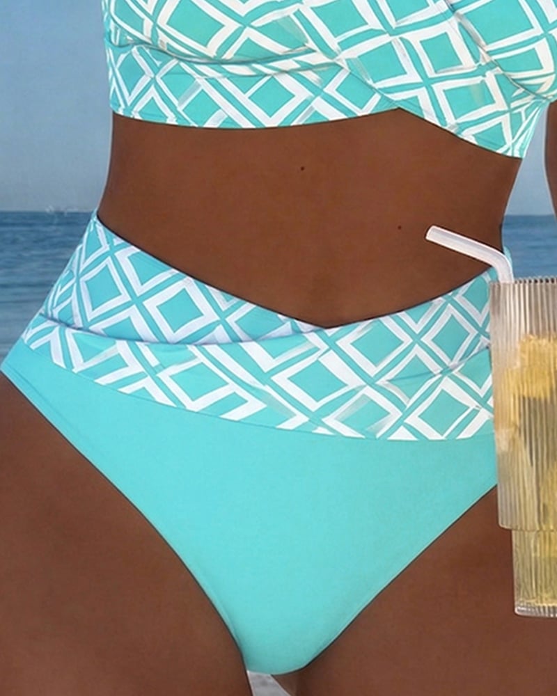 Jasmine | Two-Piece Bikini with Diamond Print