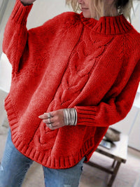 Corinne | Cozy High-Neck Cable-Knit Sweater