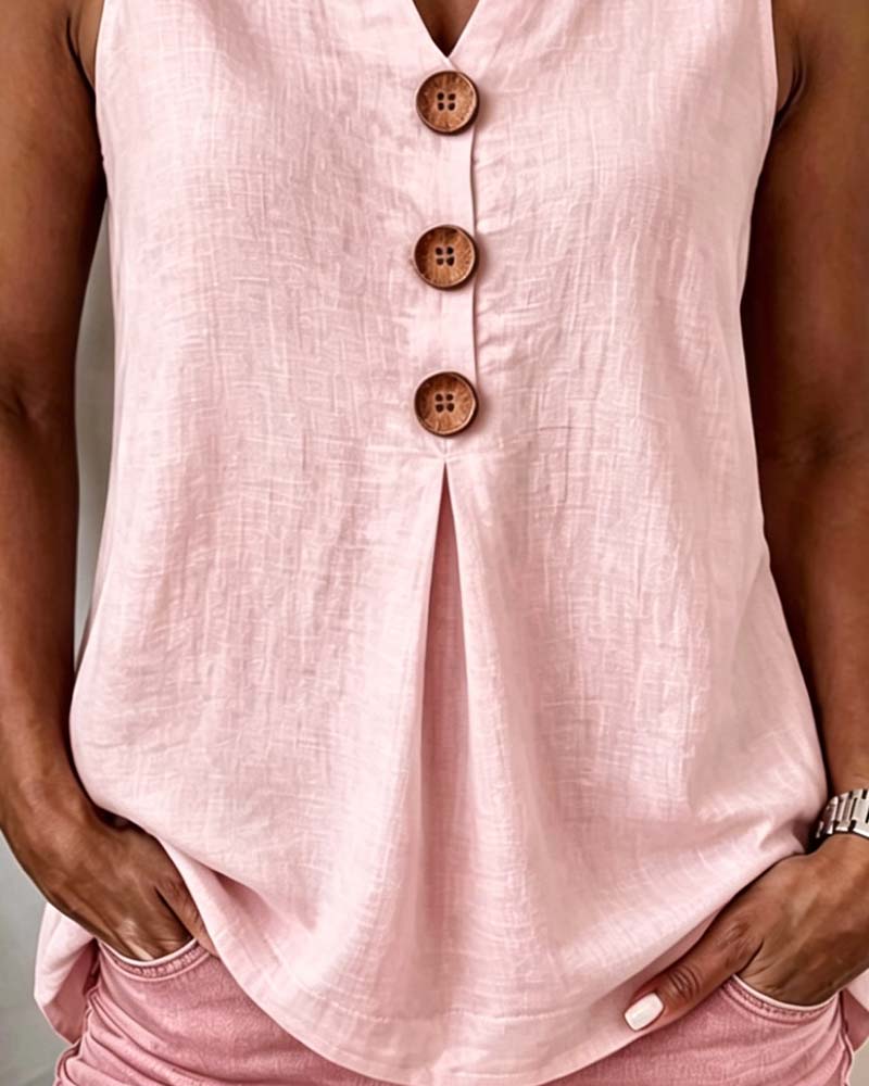 Harper | Cotton-Linen Tank Top