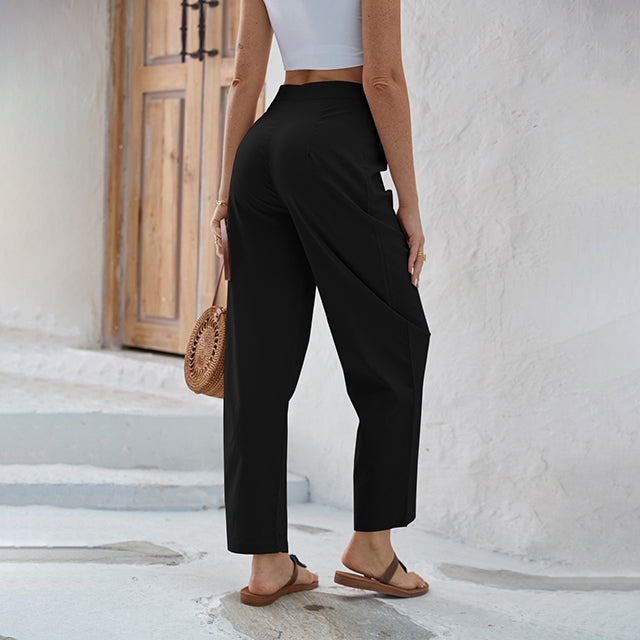 Maya | Elastic-Waist Draped Trousers