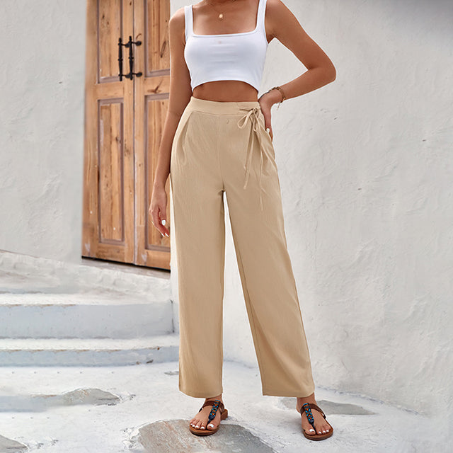 Maya | Elastic-Waist Draped Trousers