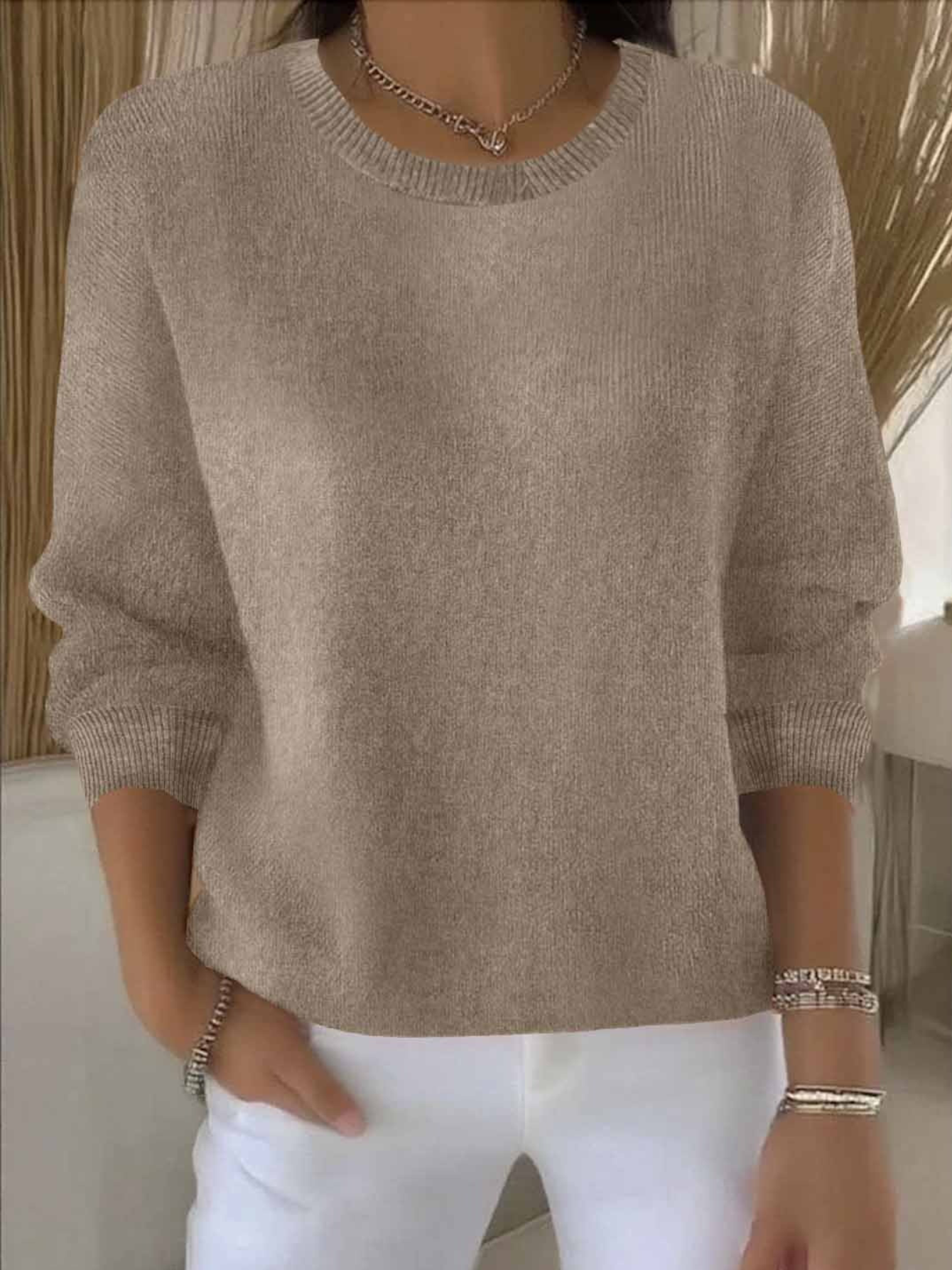 Monica | Textured Knit Pullover Sweater
