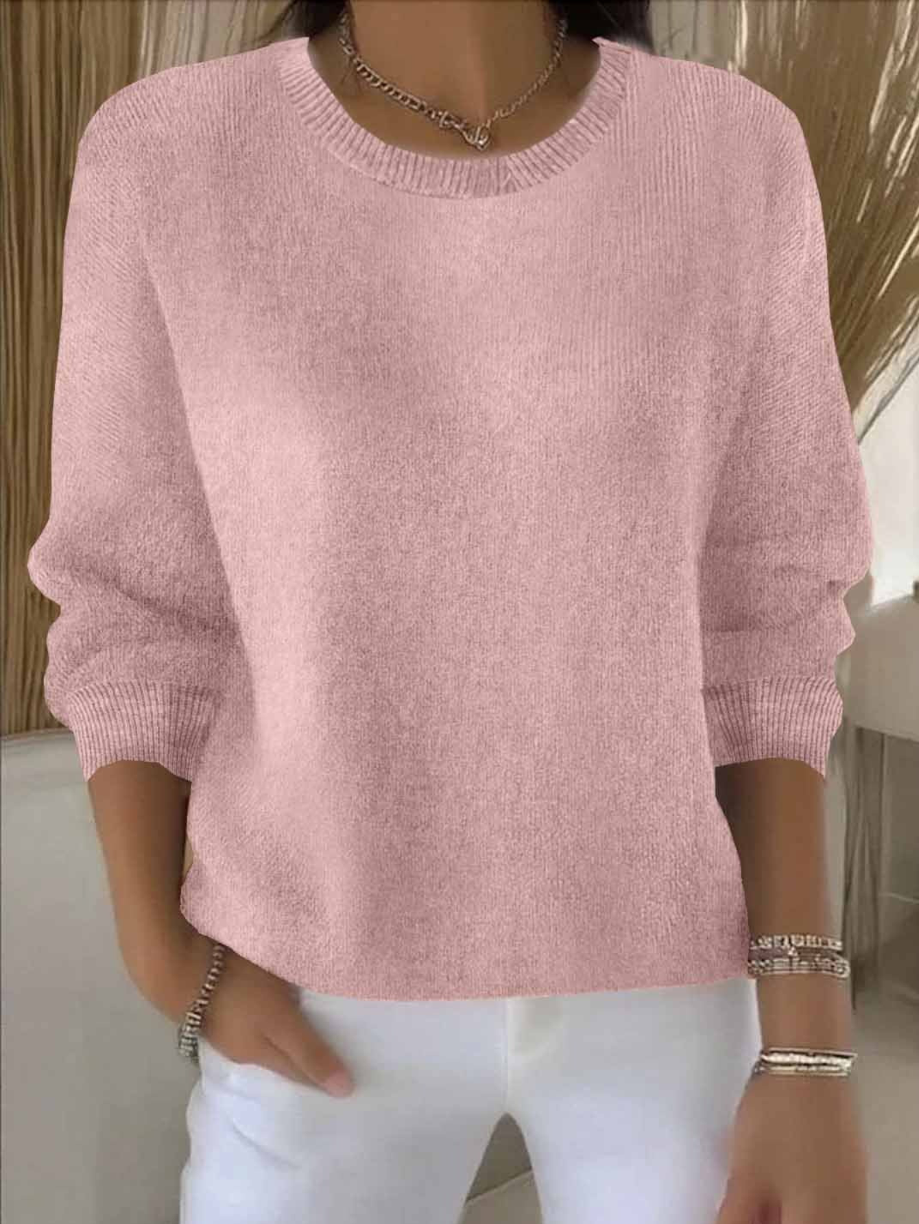 Monica | Textured Knit Pullover Sweater