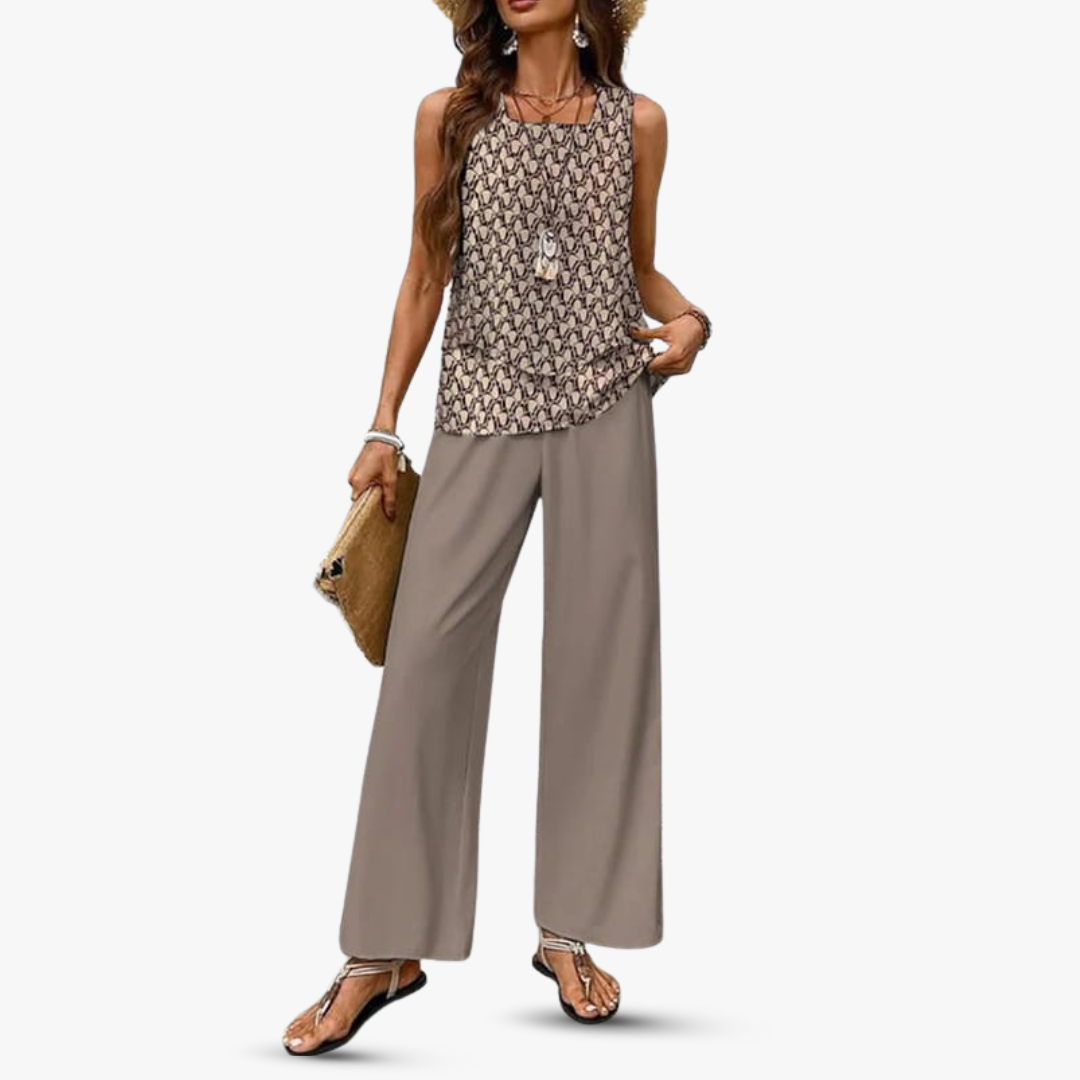 M&H | Sleeveless Top & Pants Set