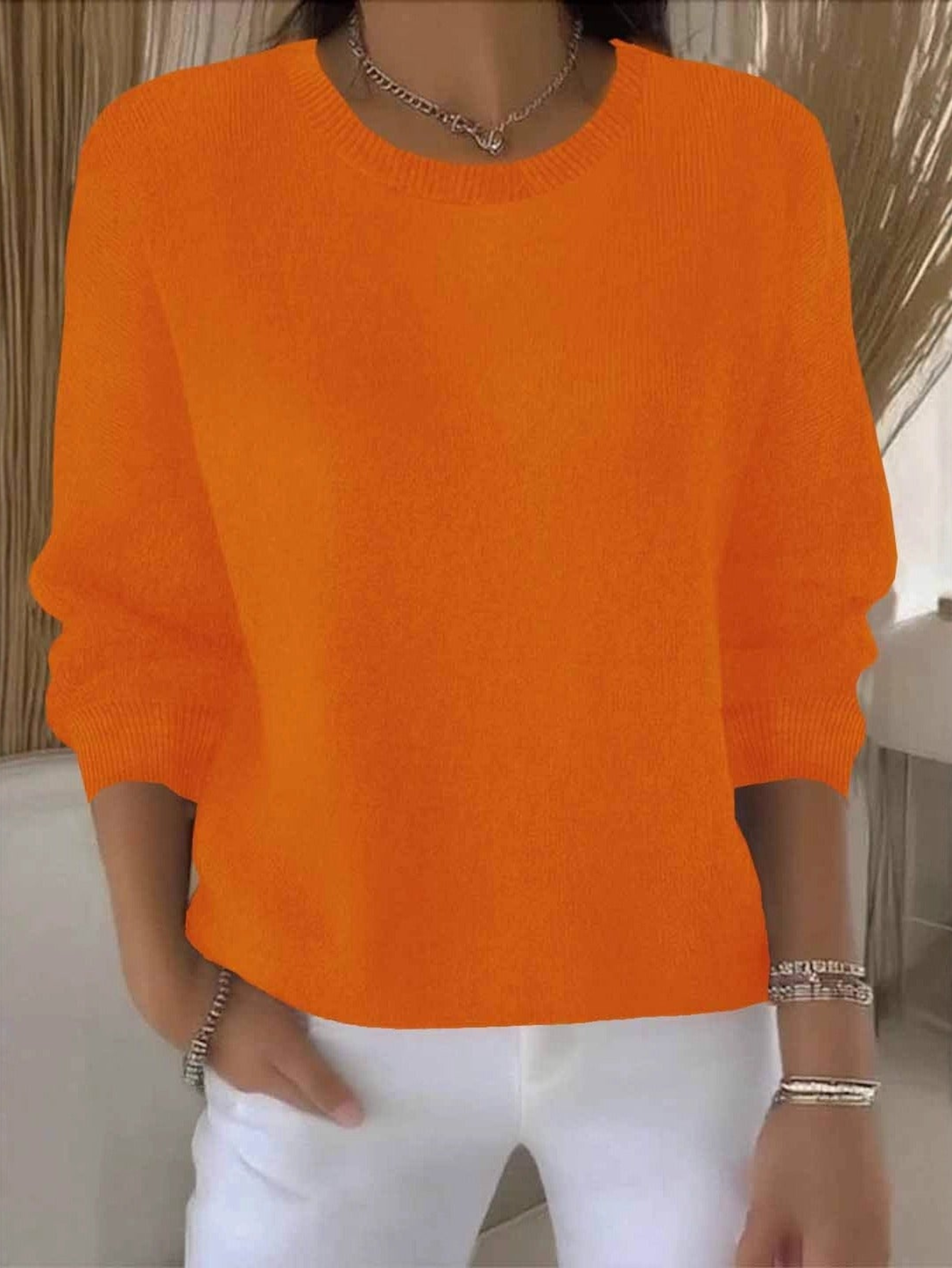 Monica | Textured Knit Pullover Sweater