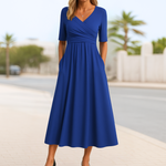 Monique™ | Short Sleeve Crossed Dress