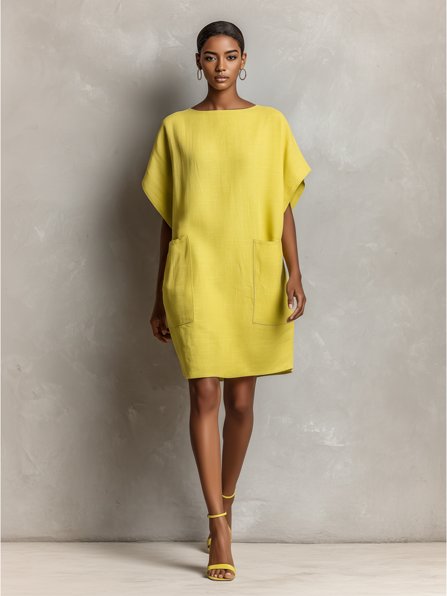 Jasmine | Linen-Blend Shift Dress