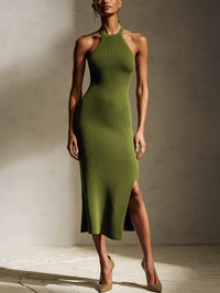 Amara | Knit Halter Midi Dress