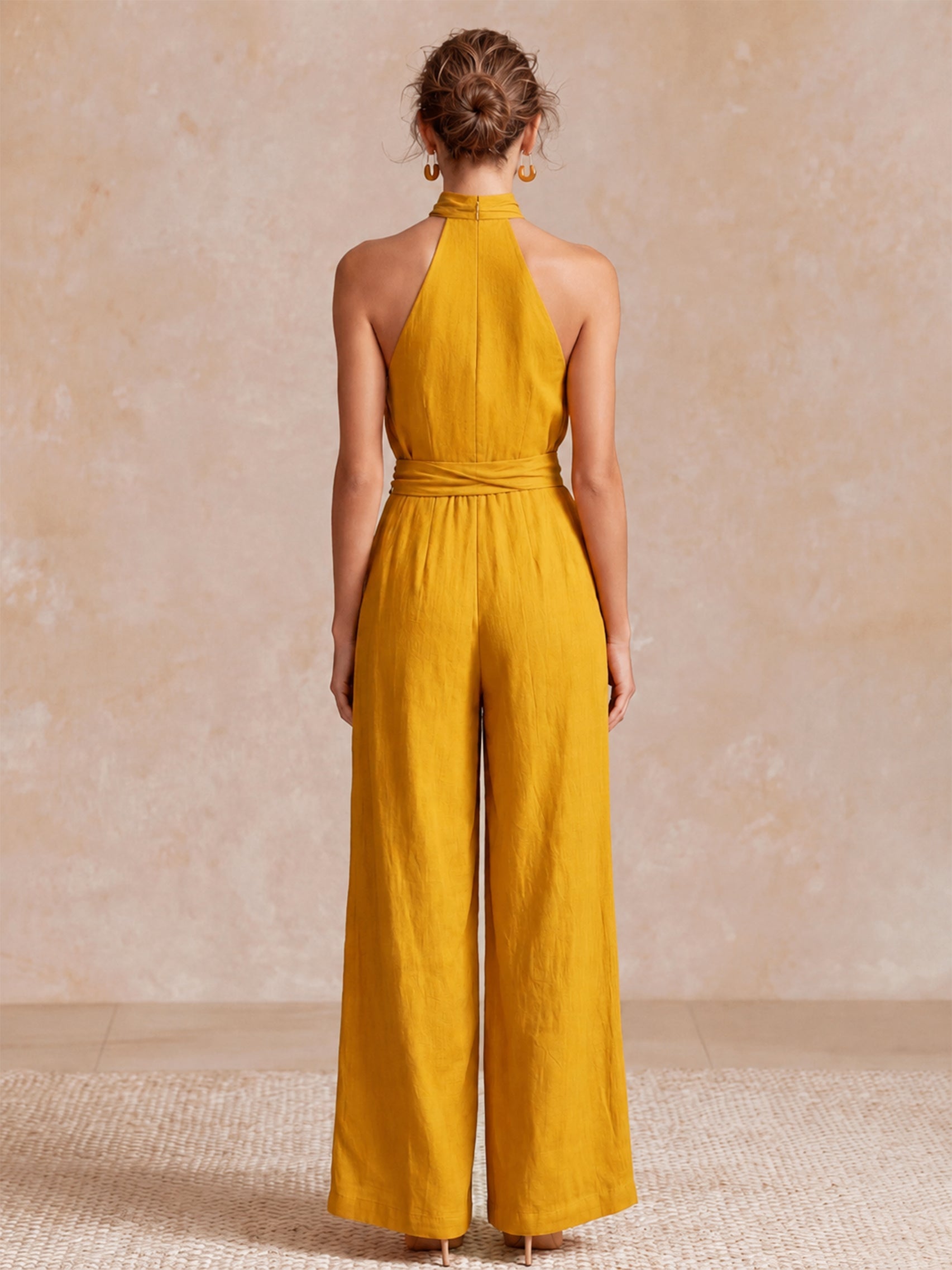 Marisol | Linen Halter Jumpsuit
