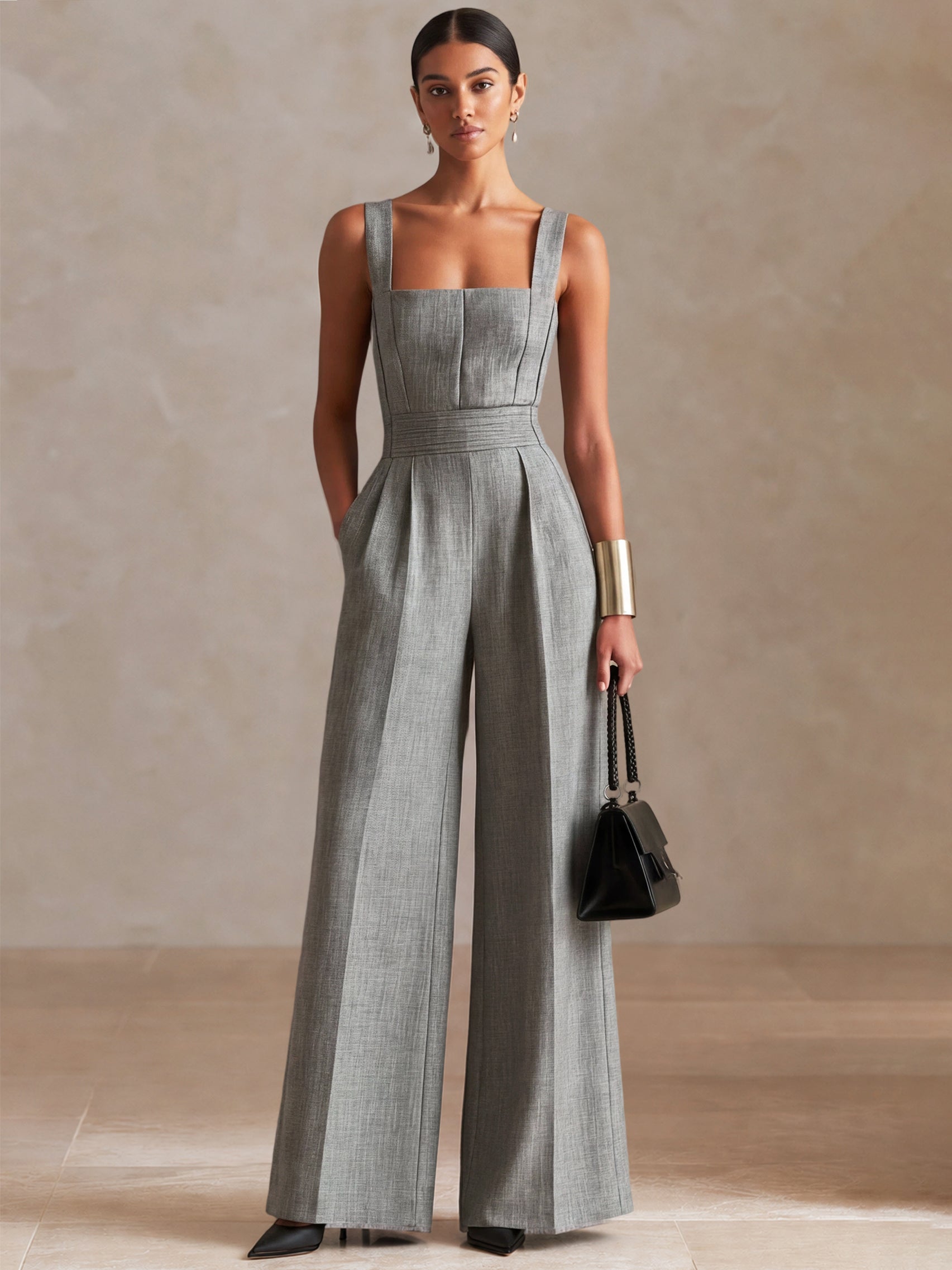 Aisha | Tailored Wide-Leg Jumpsuit