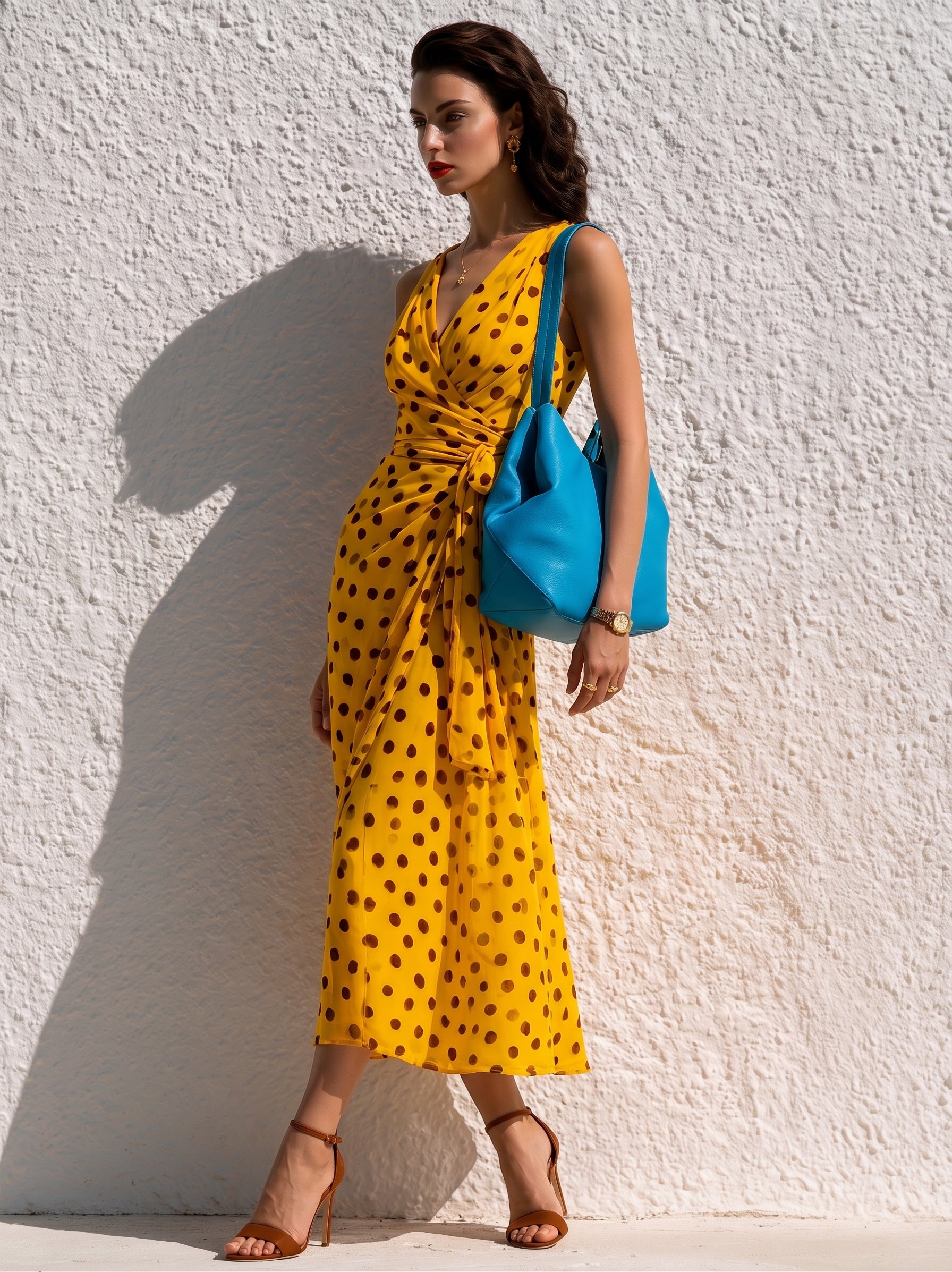 Simone | Chiffon Wrap Midi Dress