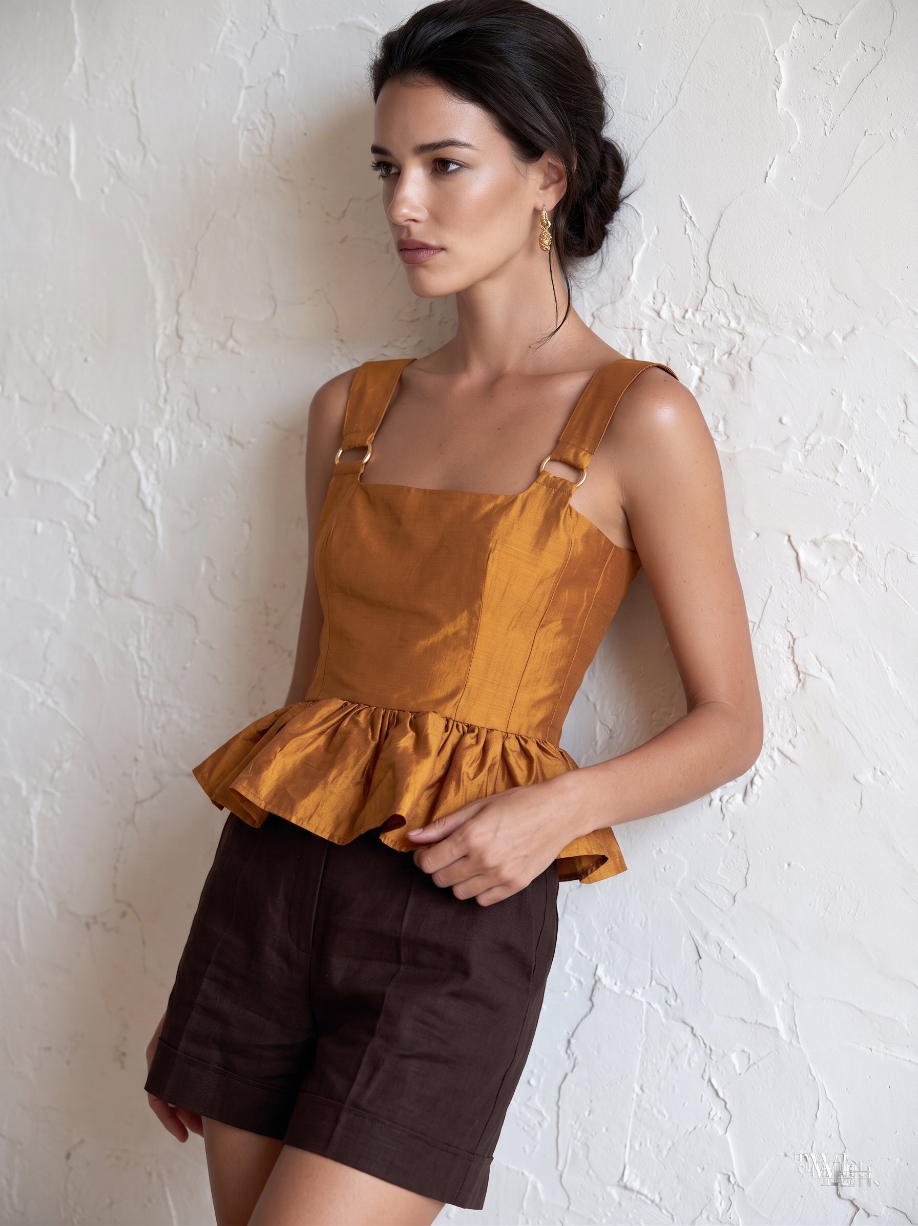 Serena | Peplum Top with Fishtail Hem