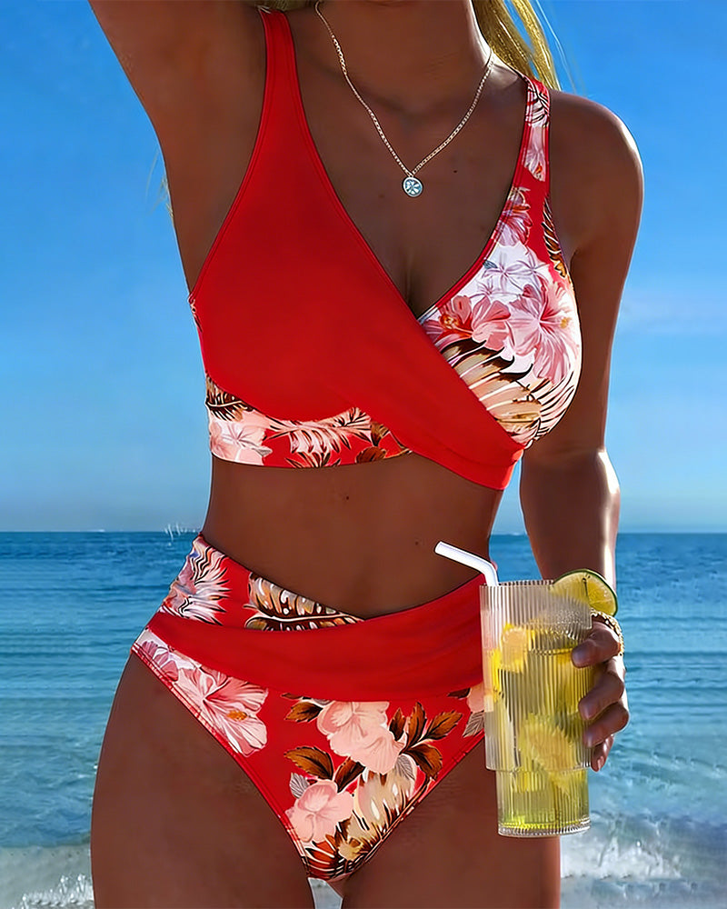 Marisol | Tankini Swim Set, Contrast Floral Print