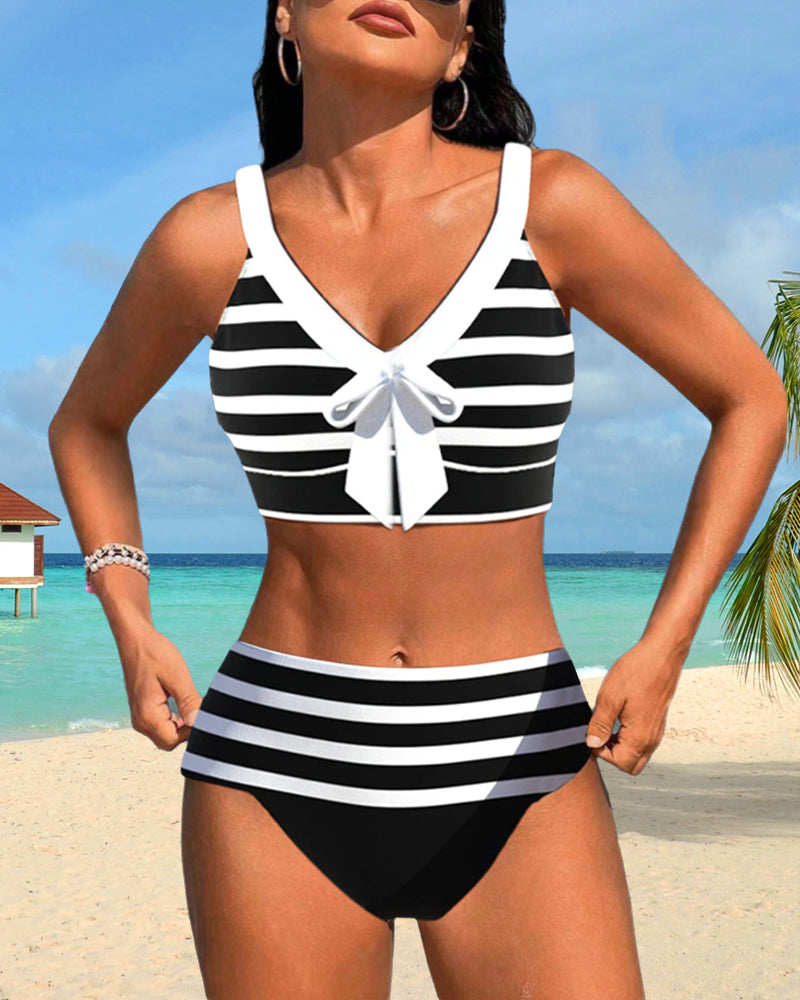 Madison | Striped High-Waisted Bikini