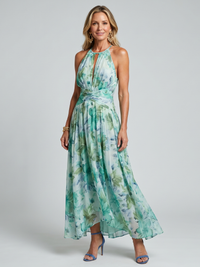 Naomi | Floral Halter Midi Dress