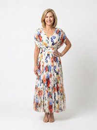 Savannah | Short, Sleeveless, Pleated Midi Dress