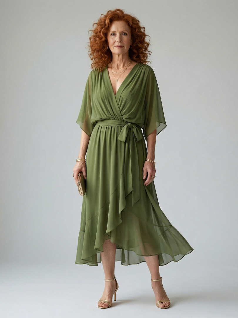 Sienna | Tie-Waist Midi Dress