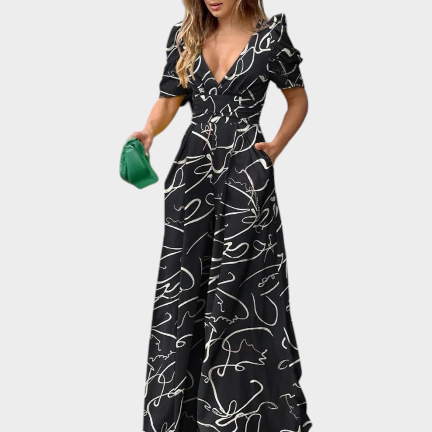 Sienna | Abstract Print Maxi Dress