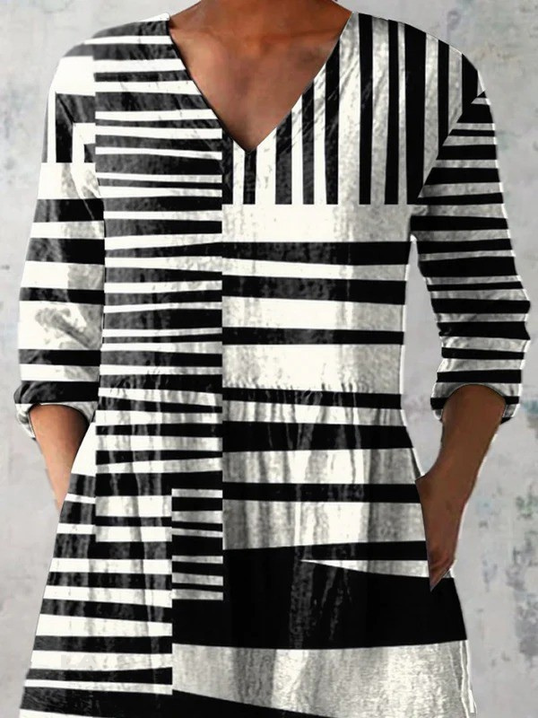 Capri | Long V-neck Blouse