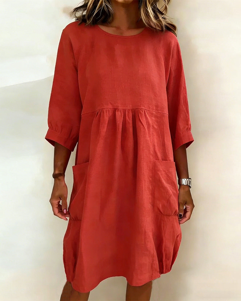 Three-Quarter Sleeve Dress