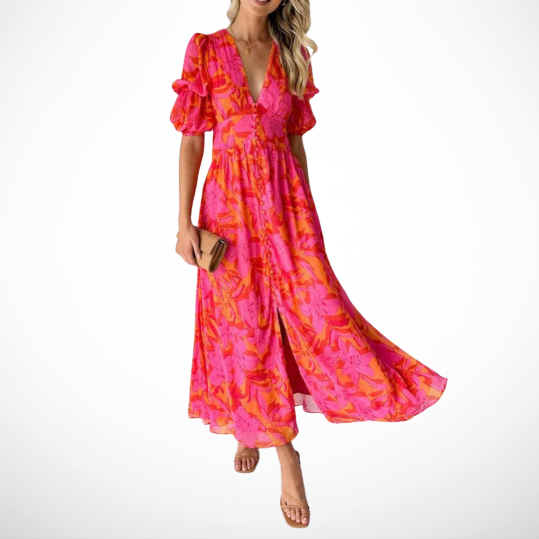 Maya | V-Neck Maxi Dress