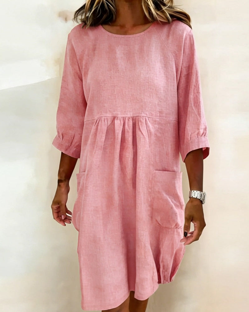 Three-Quarter Sleeve Dress