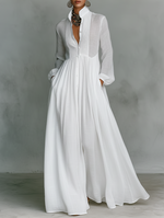 Serena | Flowing Button-Front Maxi Dress