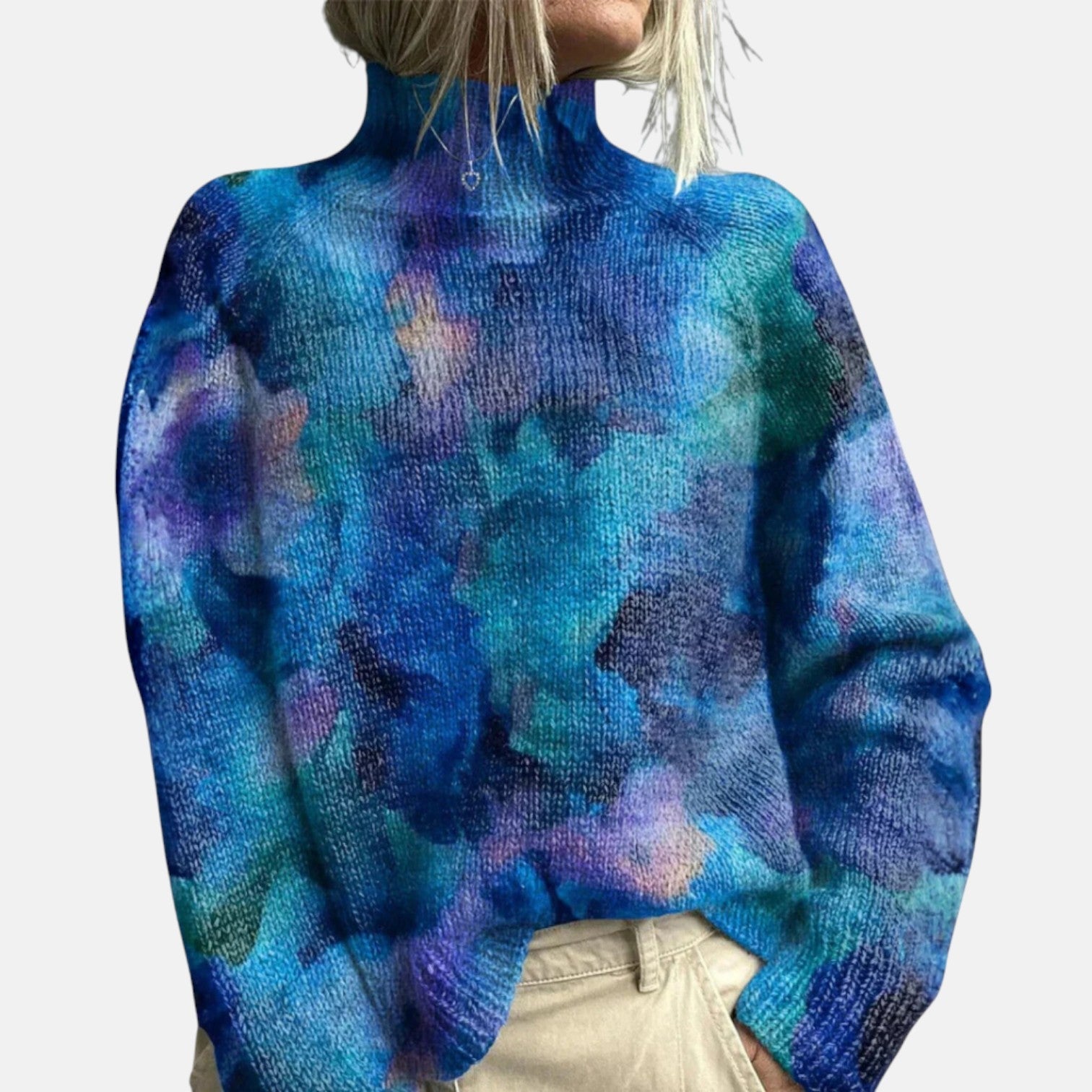 Breathable Knit Turtleneck Sweater