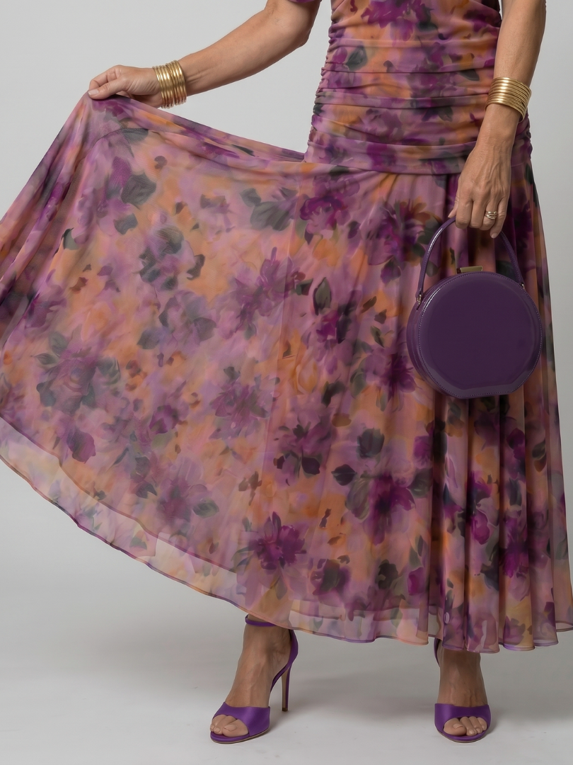 Draped Off-Shoulder Midi Dress