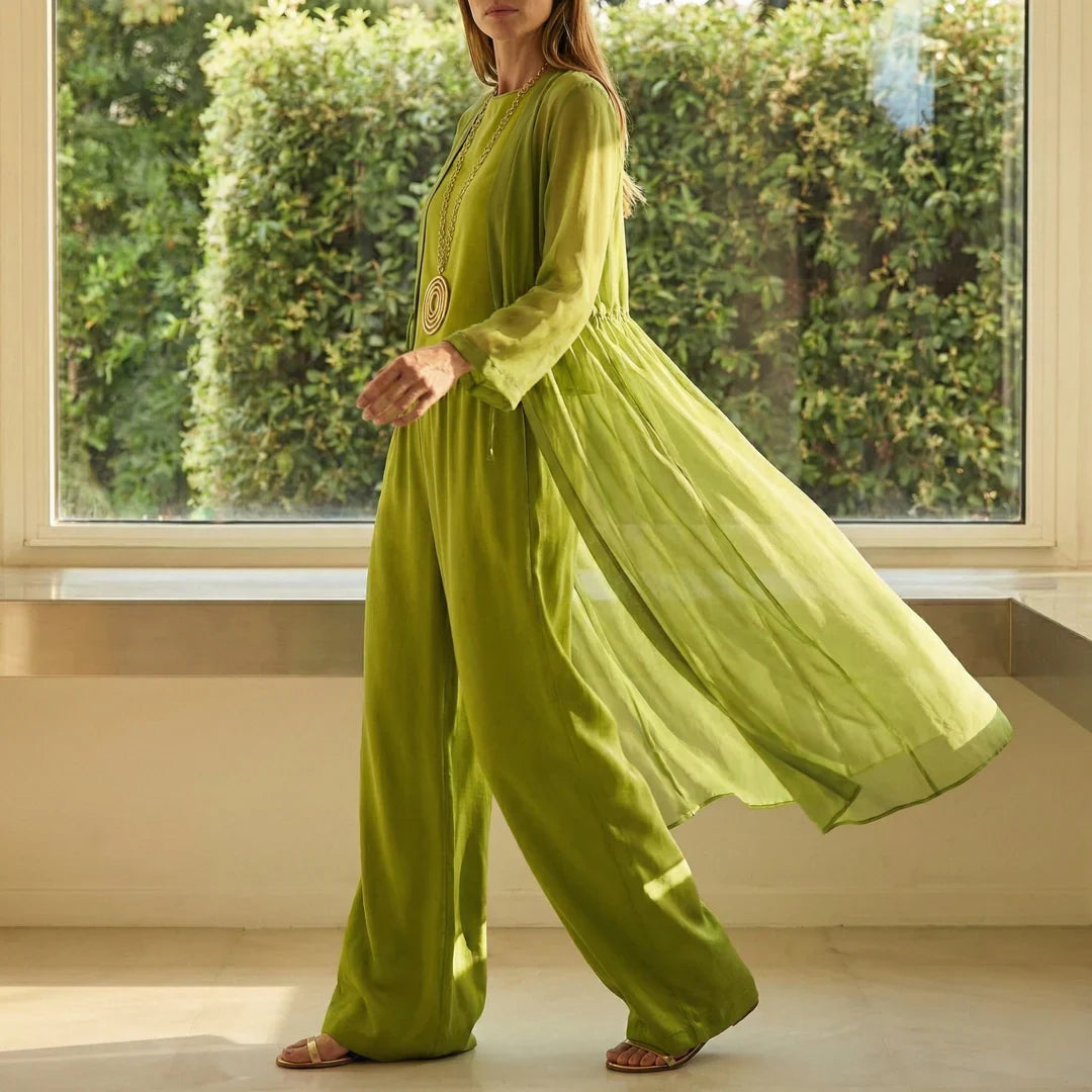 Monica | Three-Piece Set with Wide-Leg Trousers