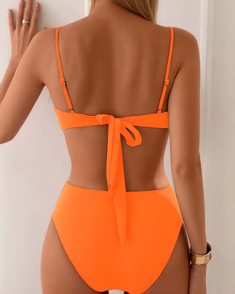 Ava | High-Waisted Pleated Bikini