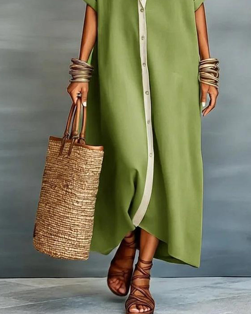 Harper | Shirt Dress with Lapel Draping