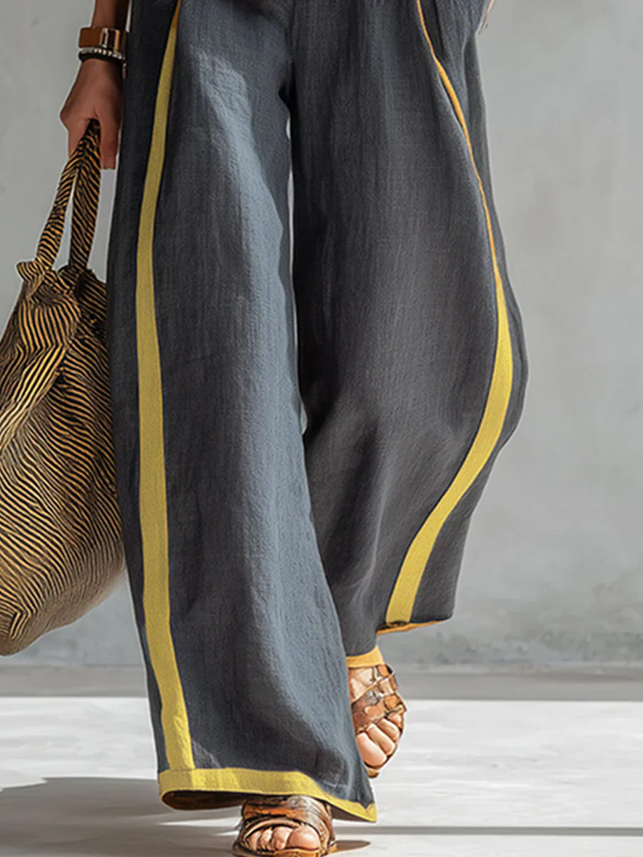 Ava | Cotton-Linen Vest & Trouser Set