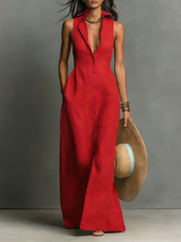 Elena | Linen-Blend Shirt Dress