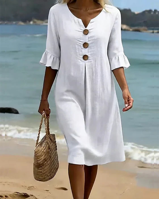 Casual women's dress with floral print