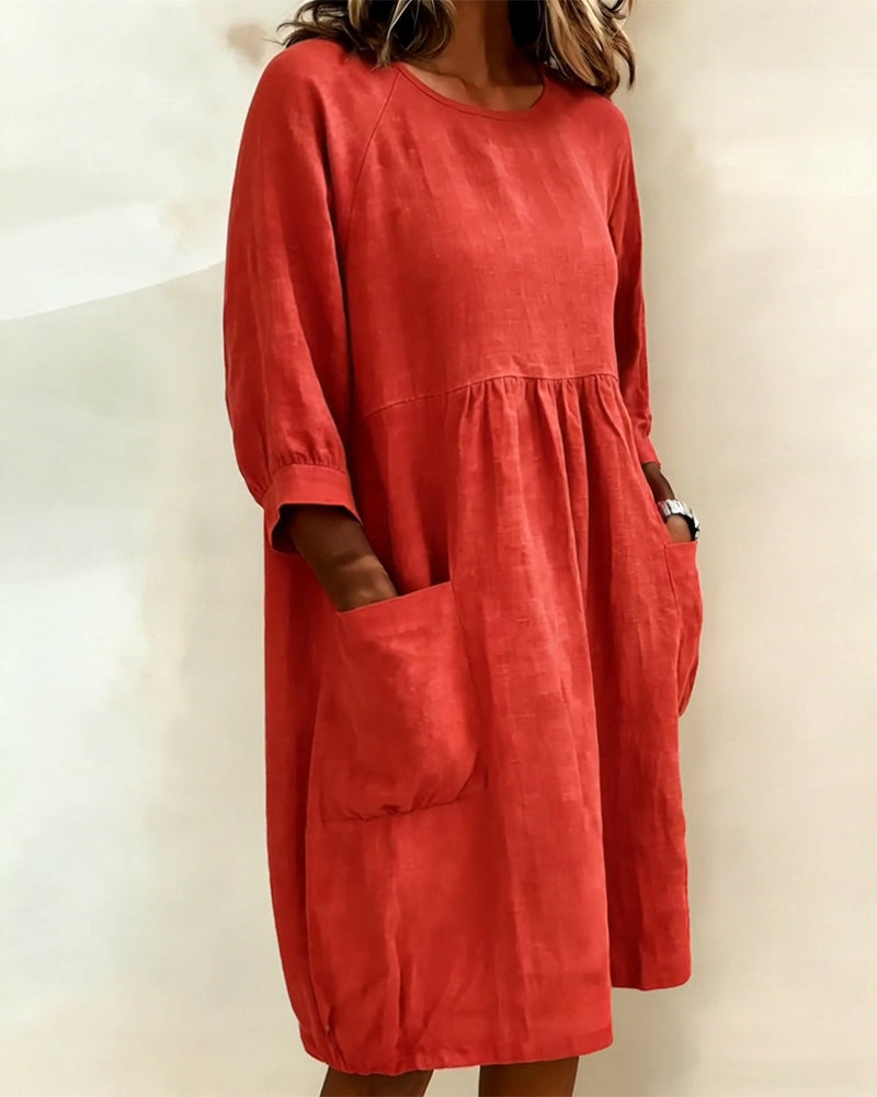 Three-Quarter Sleeve Dress
