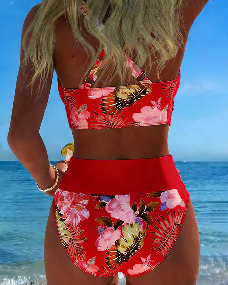 Marisol | Tankini Swim Set, Contrast Floral Print