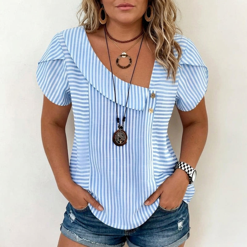 Susaine | Casual Striped Blouse
