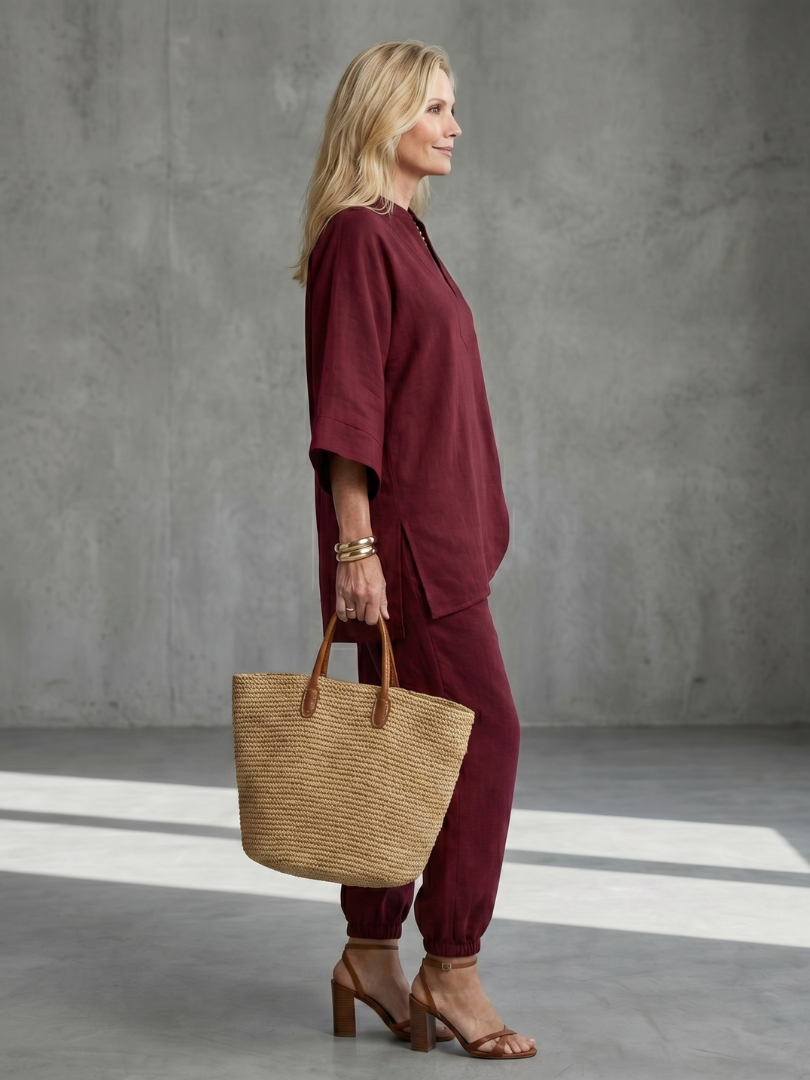 Cecily | V-Neck Tunic Set
