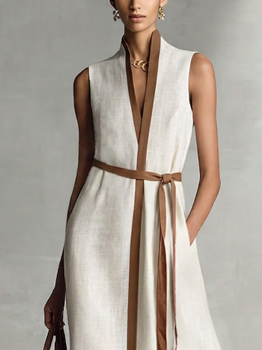 Leah | Cotton-Linen Maxi Dress