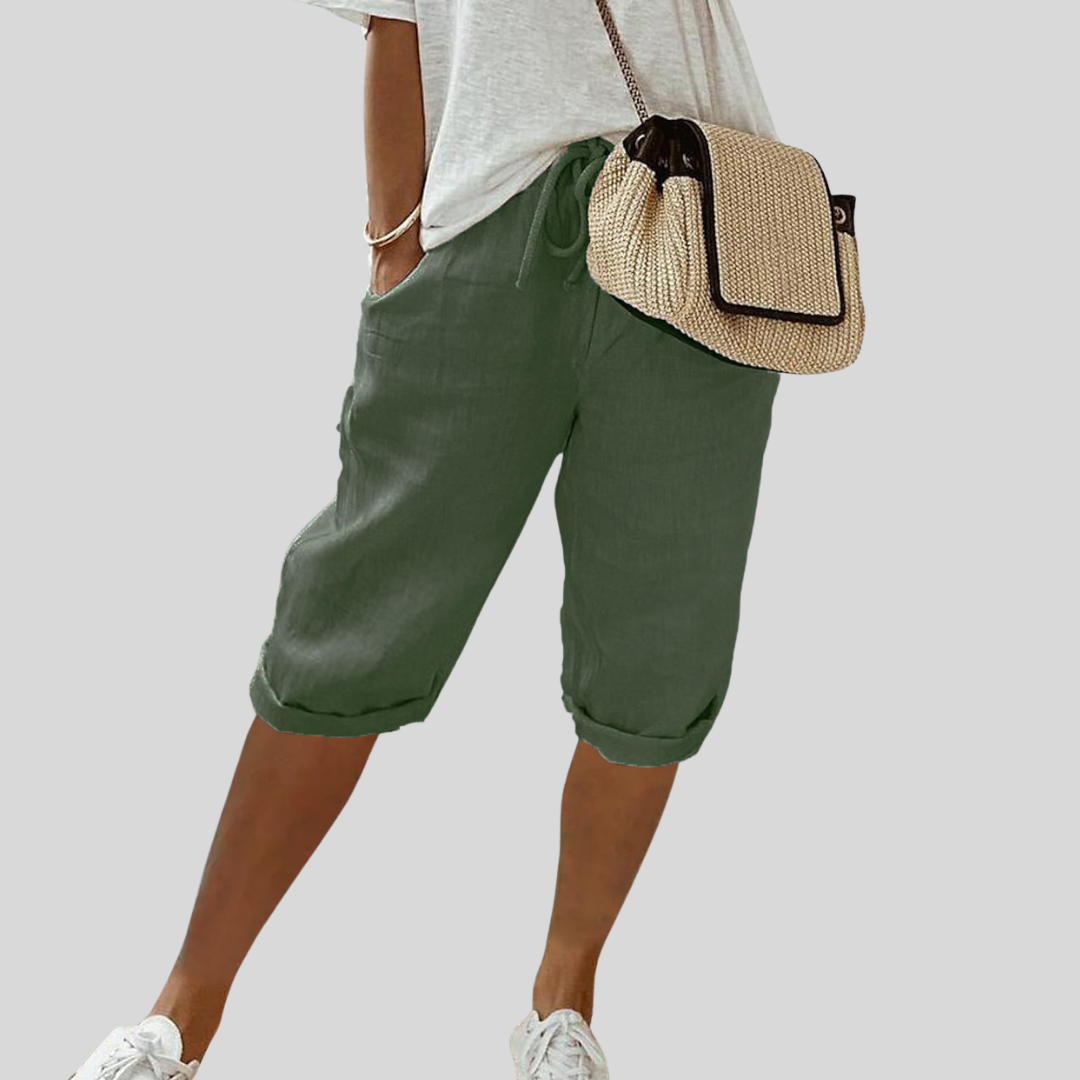Monica | Elastic-Waist Fluid Pants