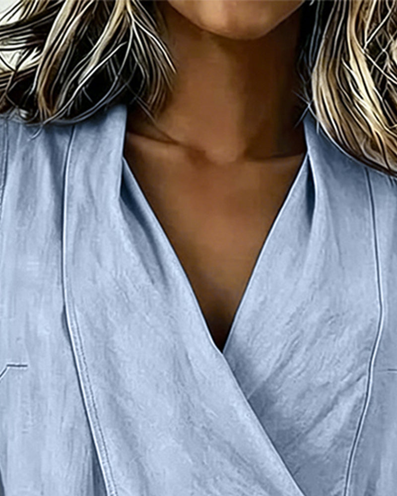 Harper | Cotton-Linen Tie-Front Tank