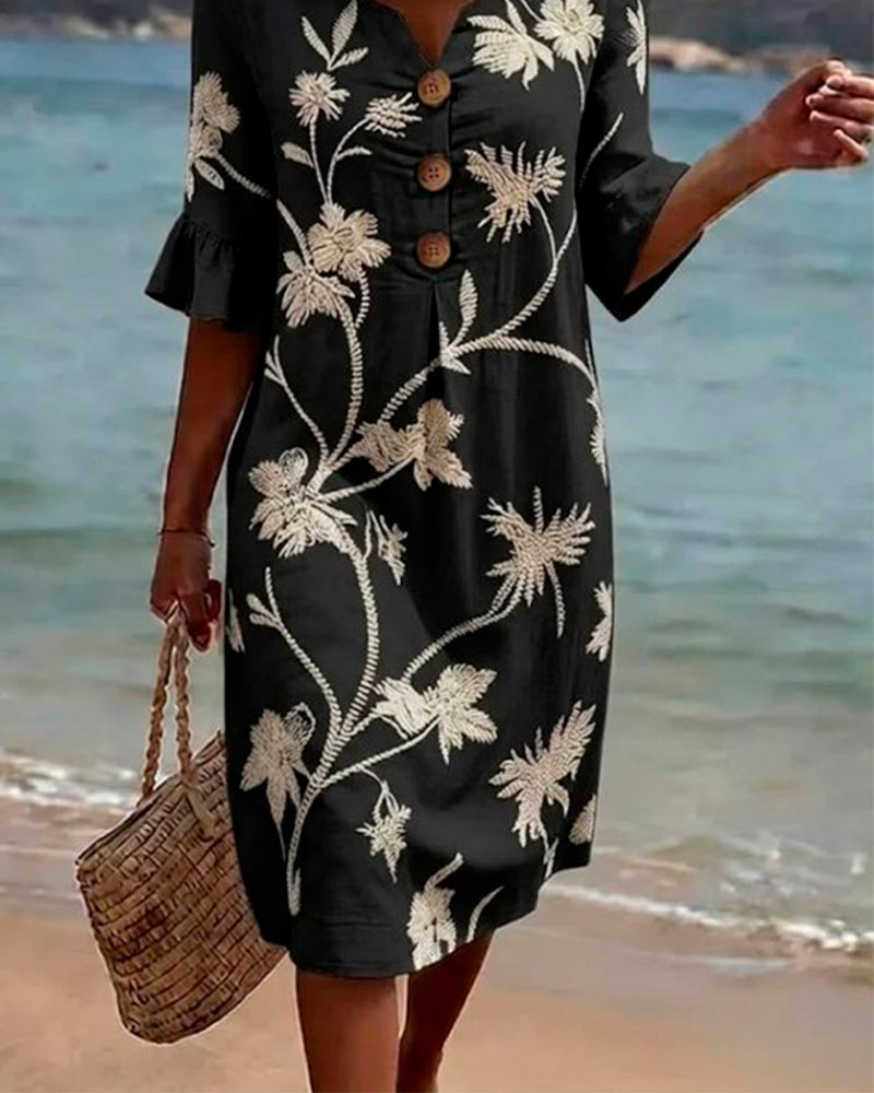 Sofia | A-Line Cotton-Blend Mini Dress