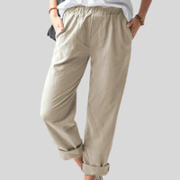 Hannah | Soft-Structured Elastic-Waist Pants