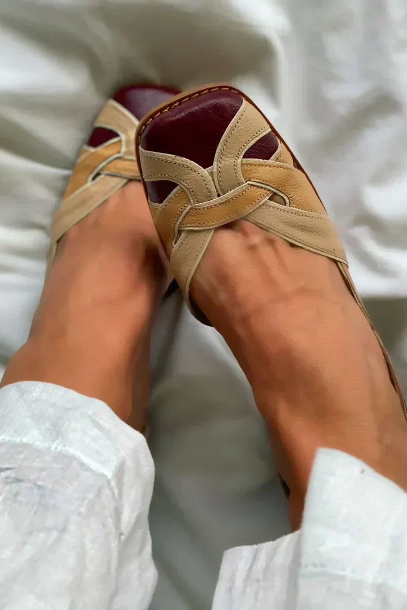 Vynelle | Tri-Color Slip-On Flats