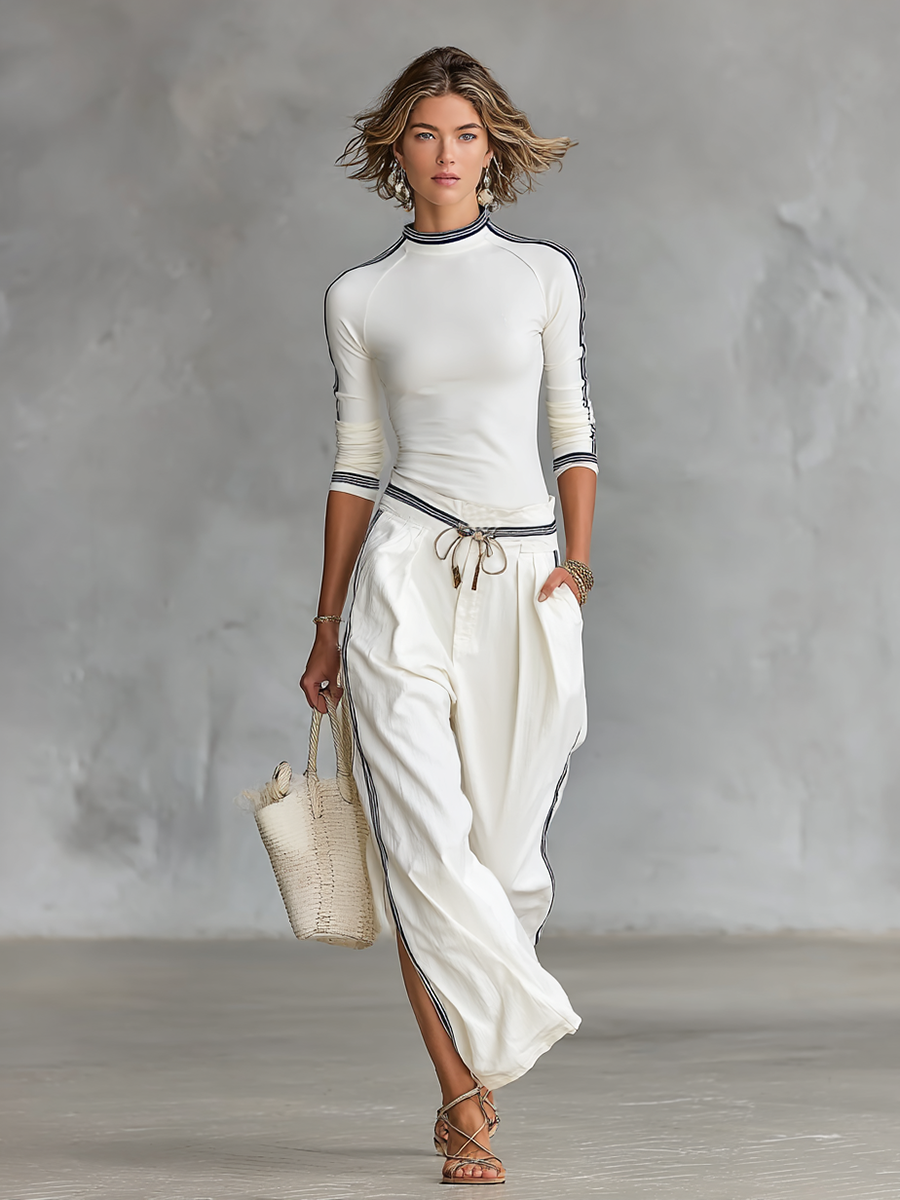 Maya | Two-Piece Set — Wide-Leg Pants
