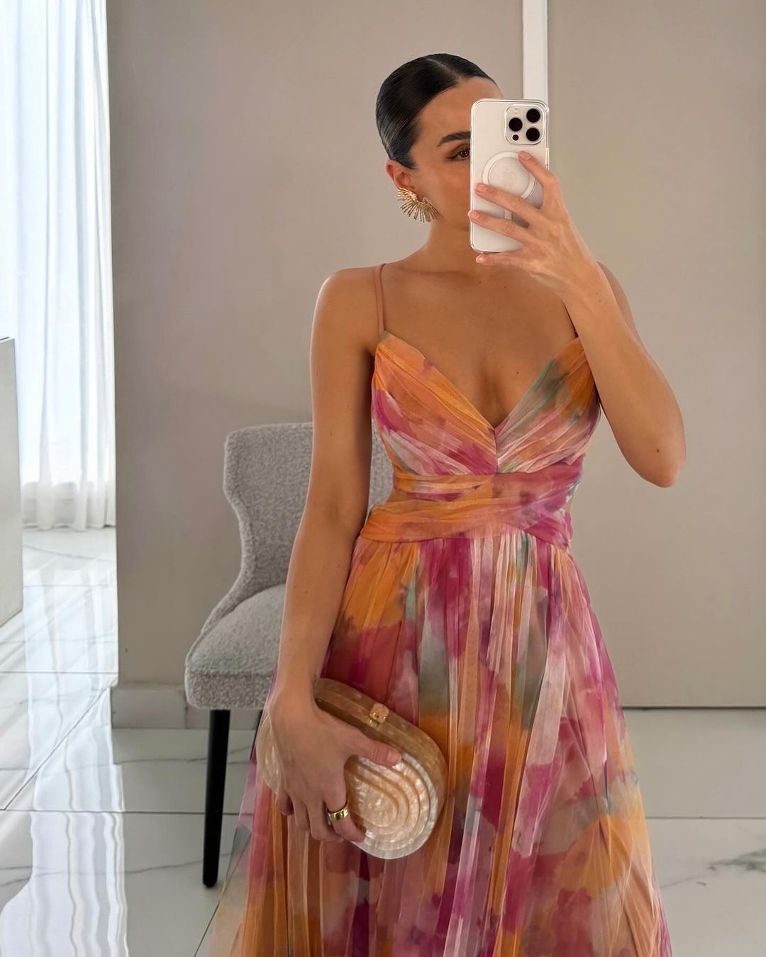 Naomi | Floral Chiffon Maxi Dress
