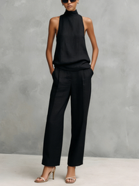 Marisol | Cotton-Linen Sleeveless Top and Trousers Set